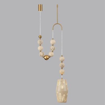 5444/1B PENDANT ODL_EX26 бежевый/античная бронза/металл/керамика Подвес с держателем E27 1*40W KARELIA