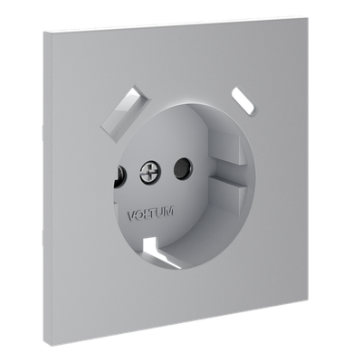 VLS001016 Накладка для розетки с заземлением и защитными шторками, с USB A+C, S70 (серый). (ТМ Maytoni)