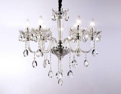 Подвесная люстра с хрусталем TR4900/6 CH/CL хром/прозрачный E14/6 max 40W D663*598