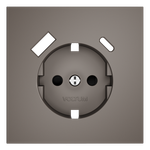 VLS001014 Накладка для розетки с заземлением и защитными шторками, с USB A+C, S70 (капучино). (ТМ Maytoni)