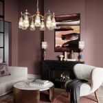 5414/9 MODERN ODL_EX26 античная бронза/терракот/синий/бежевый/коричневый/металл/керамика Люстра E14 9*40W TERRA