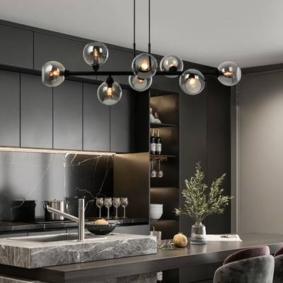 Умный подвесной светильник со стеклянными плафонами 70113/8 дымчатый Smart