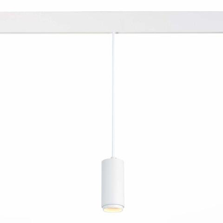 ST357.543.06 Магнитный трековый светильник подвесной ZOOM белый LED 1*6W 4000K 667Lm Ra>80 10-60° IP20 D60xH120 48V
