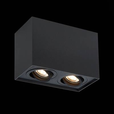 ST109.407.02 Светильник потолочный Мат. черный GU10 2*50W  L181xW100xH123 220V Без ламп