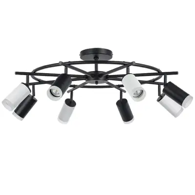 LR7183743640 Люстра RULLO 8х50W GU10 ЧЕРНЫЙ/БЕЛЫЙ (571718+214437-4+214436-4+202430-8)