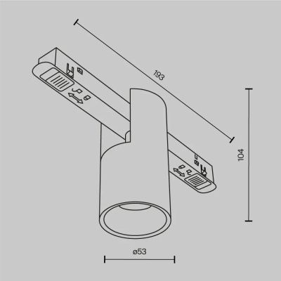 Трековый светильник Альфа / Alfa Exility 2700-6000K 7Вт 50° Dim Smart, TR122-4-7W-DS-W. TM Maytoni