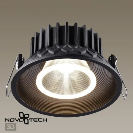 358790 SPOT NT21 534 черный Светильник встраиваемый светодиодный IP20 LED 15W 4000K 1600Лм 110-265V BIND