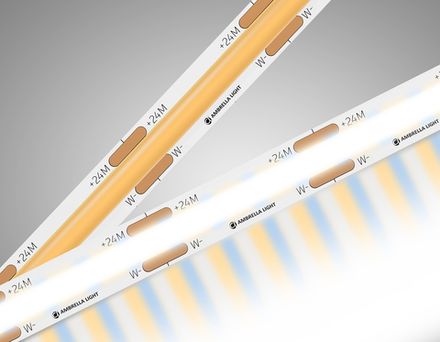 Светодиодная лента GS4901 COB 608Led/ 12W m/ 24V IP20 CCT 3000-6500K/ 5m*8mm*2.2mm кратность резки 26,31mm (3 конт.)