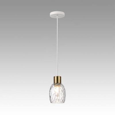 6583/1A MODERNI LN25 140 белый, золотой/прозрачный/металл/стекло Подвес E27 1*40W 220V ICE