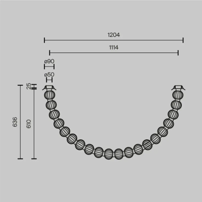 Потолочный светильник Амулет / Amulet 3000К 36Вт, MOD555CL-L28G3K. TM Maytoni