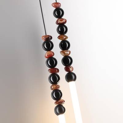 7187/16WL HIGHTECH ODL26 Настенный светильник черный/акрил/агат/металл IP20 LED 16W 3500K 220V MONELLA