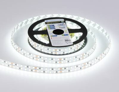 Светодиодная лента двухрядная GS3703 2835 240Led /24W m/ 24V IP20 6500K/ 5000*14*1.2mm/ кратность резки 50mm (2 конт.)