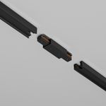 Прямой коннектор питания с вводом питания Unity черный, TRA001CB-11B. TM Maytoni