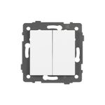 Механизм выключателя двухклавишный проходной SWT-MKP2-PL-WH-V (250V, 10A) (Arlight, -)