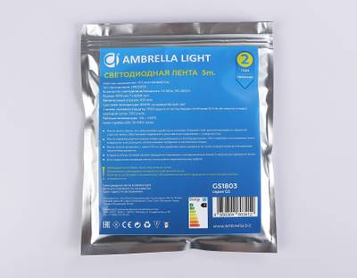 Светодиодная лента GS1803 5050 30Led/ 7.2W m/ 12V IP20 6500K/ 5000*10*1.87mm/ кратность резки 25mm (2 конт.)