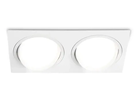 Светильник встраиваемый поворотный точечный GX53 TN51919/2 WH белый GX53 max 12W 220*115*23