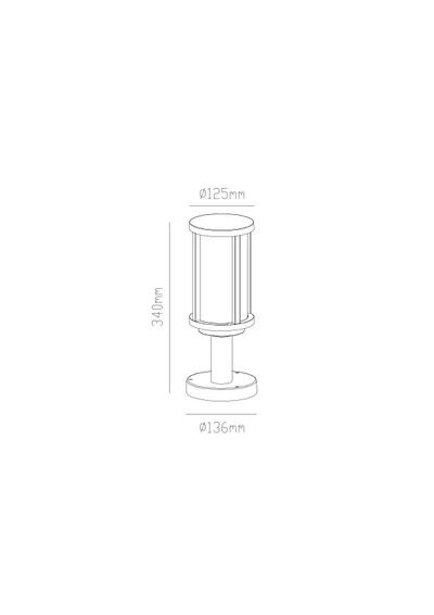 Ландшафтный светильник Arte Lamp TORONTO A1036FN-1BK, 1хE27