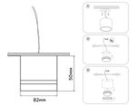 Накладной точечный светильник GX53 TN52357 BK черный GX53 max 12W D82*50