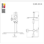 SL1605.403.04 Светильник подвесной ST-Luce Черный/Латунь, Белый LED 4*8,5W 3000K