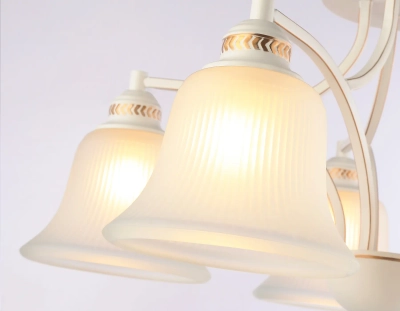 Потолочная люстра TR3050/5 WH/GD/FR белый/золото/белый матовый E27/5 max 40W D630*320