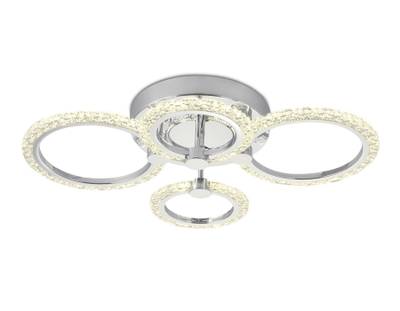 Потолочный светодиодный светильник с пультом FA412/4 CH хром 60W 620*440*120 (ПДУ РАДИО 2.4)