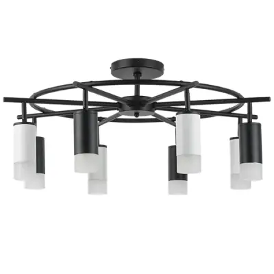 LR7183743641 Люстра RULLO 8х50W GU10 ЧЕРНЫЙ/БЕЛЫЙ (571718+214437-4+214436-4+202431-8)