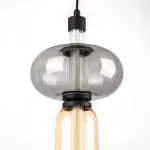 737527 Люстра EMISFERO 8W LED 250LM G ЧЕРНЫЙ/ПРОЗРАЧНЫЙ+ЯНТАРЬ 3000K Lightstar