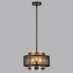 8007/3 MODERNI LN26 296 черный/черный, золотой металл/металл, стекло Подвесной светильник Е14 3*40W 220V ZARINA