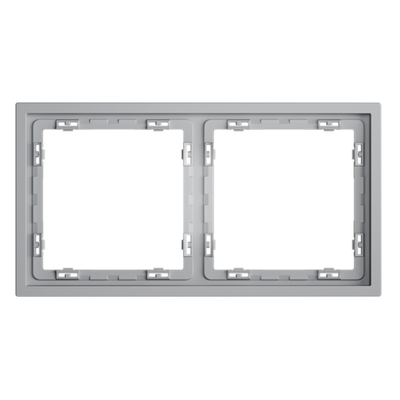 VLS100216 Рамка пластиковая VOLTUM S70 на 2 поста, (серый). (ТМ Maytoni)