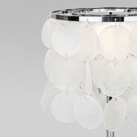 Настольный светильник с перламутром 208101 хром