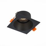 ST207.418.01 Св-к встр. Мат. черный GU10 1*50W  L103xW103xH52 220V Без ламп