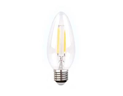 Филаментная светодиодная лампа Filament LED C37-F 6W E27 4200K (60W)