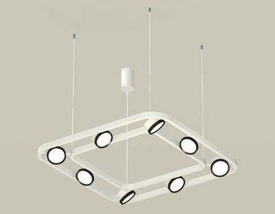 Комплект подвесного поворотного светильника XB9177101/8 SWH/PBK белый песок/черный полированный GX53 (C9177, N8113)