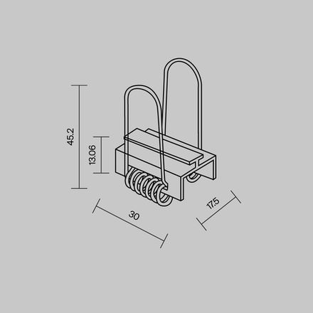 Комплект креплений (для профиля 22×22) 4 шт., ALM-2222-MТ 642052. TM Maytoni