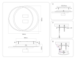 Настенно-потолочный светодиодный светильник с пультом FL51392/1+2 WH/BK белый/черный 3000K-6400K 65W 560*480*120 (ПДУ РАДИО 2.4G)