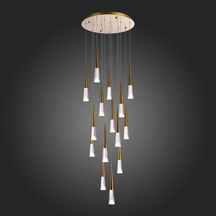 SL6111.203.15 Люстра подвесная ST-Luce Золотистый/Прозрачный LED 15*3W 3000K