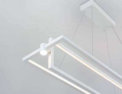 Светильник подвесной светодиодный FL5735/2+2 WH белый 45W 3000K/4200K/6400K 900*220*1300 (без ПДУ)