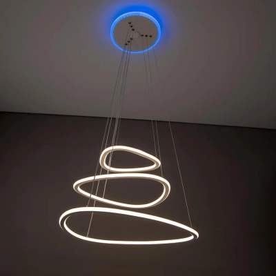 Citilux Неон Смарт CL731A330E RGB Умная подвесная люстра Белая