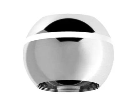 Корпус светильника накладной для насадок D60/70mm c LED подсветкой C1104 PSL серебро полированное D100*H80mm MR16 GU5.3 LED 3W 4200K