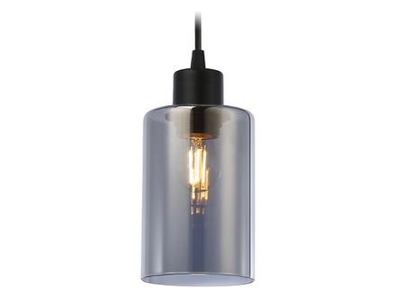 Подвесной светильник в стиле лофт TR3695 BK/SM черный/дымчатый E27 max 40W D100*1000