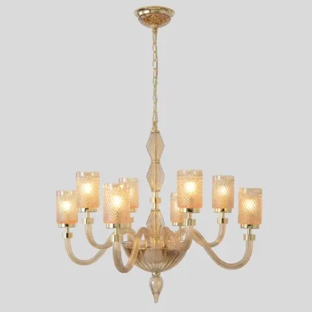 Люстра Crystal Lux SILVESTRO SP8 AMBER 2971/308