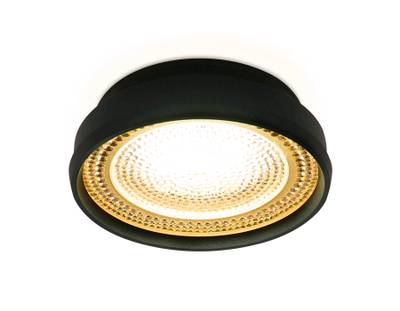 Встраиваемый точечный светильник TN348 SBK/TI черный песок/янтарь GU5.3 D85*45