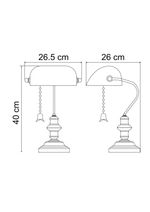 Кабинетная настольная лампа Arte Lamp BANKER A2492LT-1AB, 1хE27