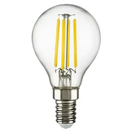 933802 Лампа энергосберегающая LED FILAMENT 220V G45 E14 6W=65W 560LM 360G CL 3000K 15000H