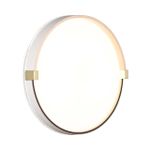 7646/CL PALE SN 138 Светильник пластик/белый/золотой LED 30Вт 4000К D340 IP43 OLIDI WHITE
