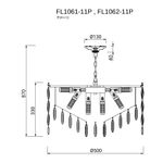 Люстра подвесная The Empress Gold FL1061-11P, E14х11