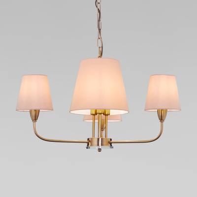 Подвесная люстра с тканевыми абажурами 60153/6 латунь