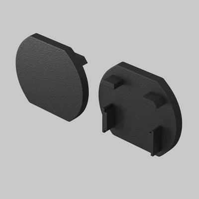Заглушка для круглого шинопровода, 2 шт. Basity, черный, TRA172EC-R-11B. TM Maytoni