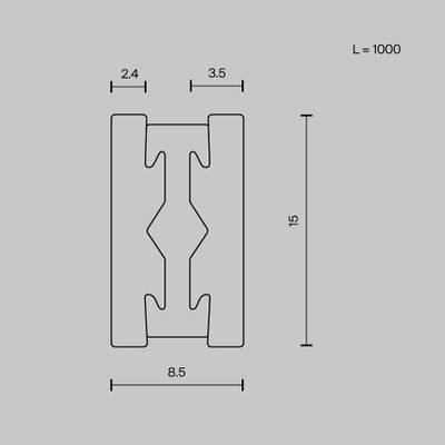 Шинопровод 1 м Flarity латунь, TRX154-111BS. TM Maytoni