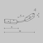 Коннектор питания радиусный Exility встраиваемый черный, TRA034CS-B. TM Maytoni